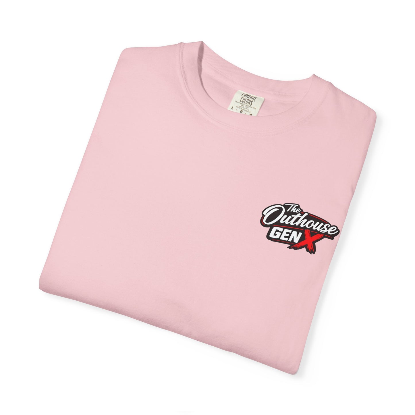 Outhouse Gen X Graphic T-Shirt — Vintage Campfire Adventure Back Print