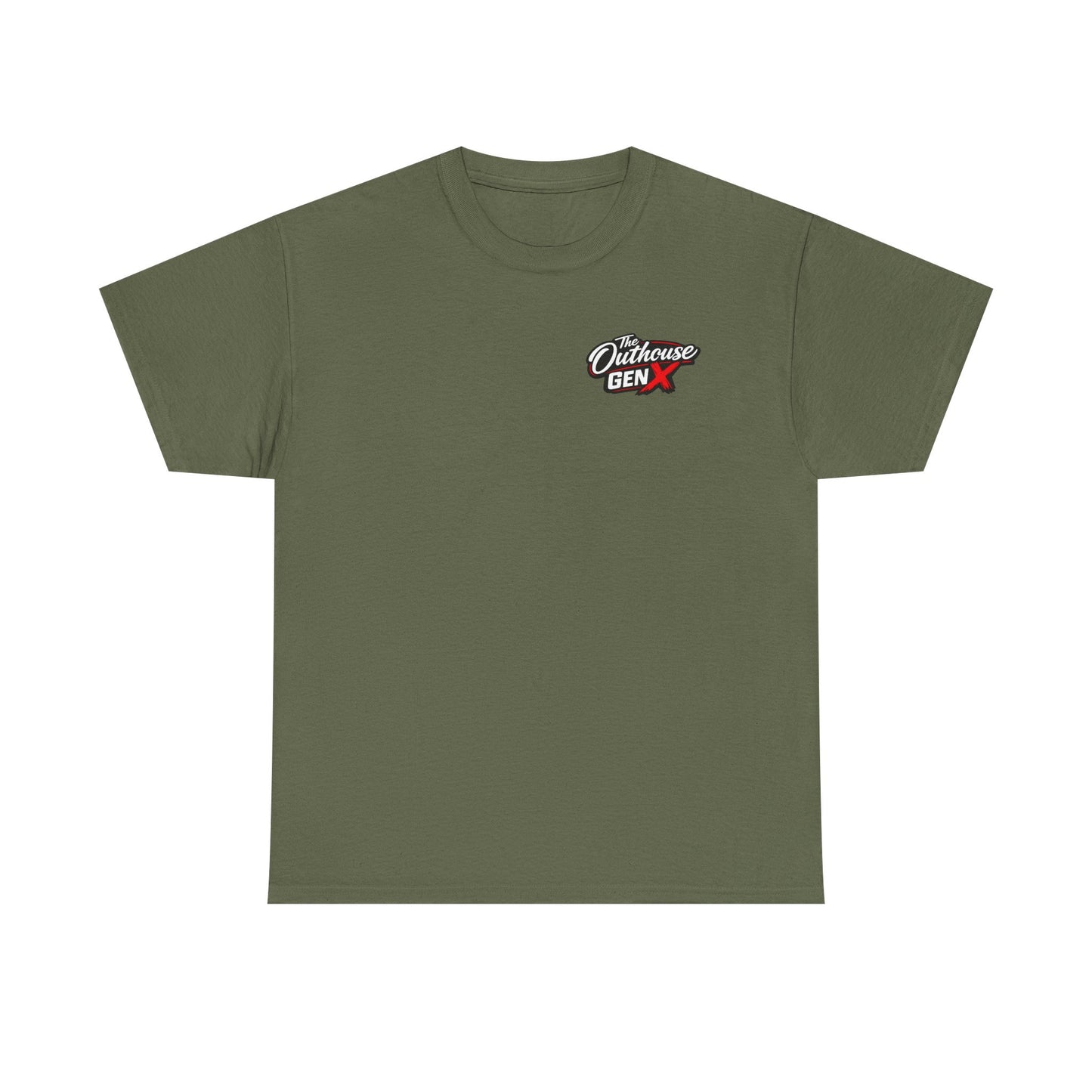 The Outhouse Gen X Tee — Retro Campfire Nostalgia Graphic T-Shirt