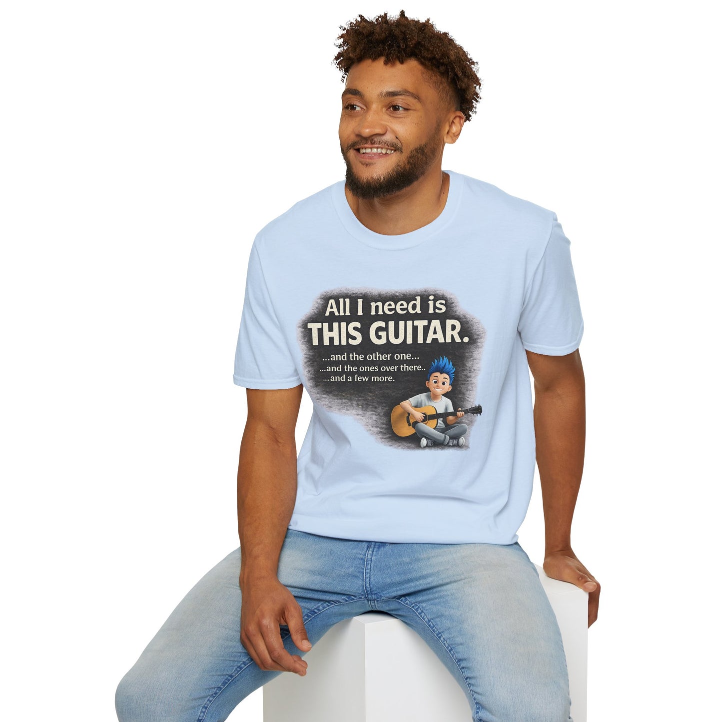 Guitar Lover T-Shirt — "All I Need Is This Guitar" Graphic Tee