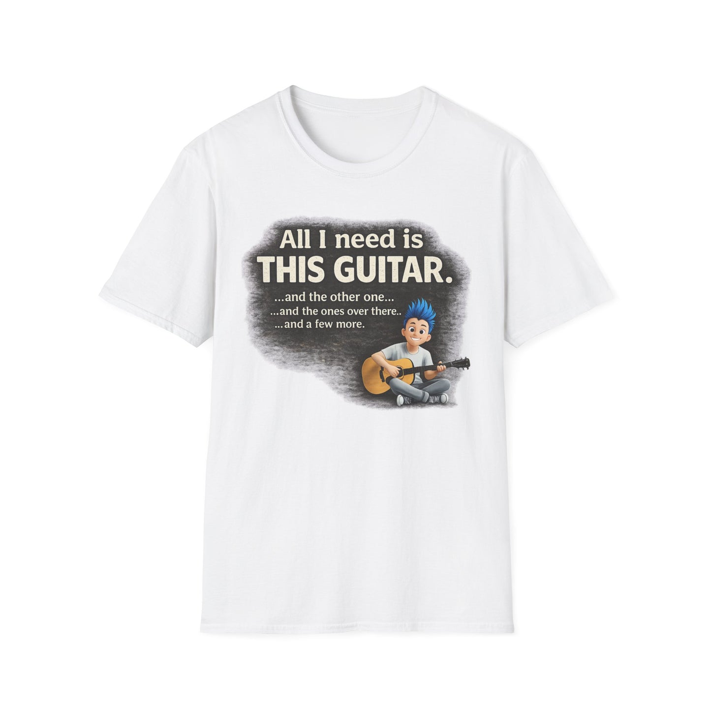 Guitar Lover T-Shirt — "All I Need Is This Guitar" Graphic Tee