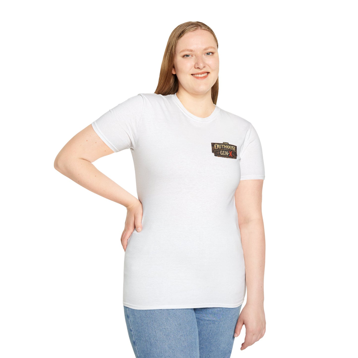 Outhouse Salute T-Shirt — Rustic Hand Gesture Graphic Tee