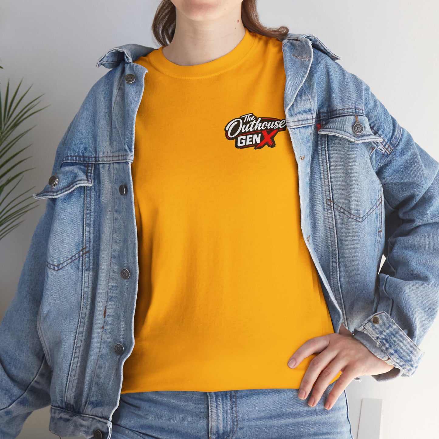 The Outhouse Gen X Tee — Retro Campfire Nostalgia Graphic T-Shirt