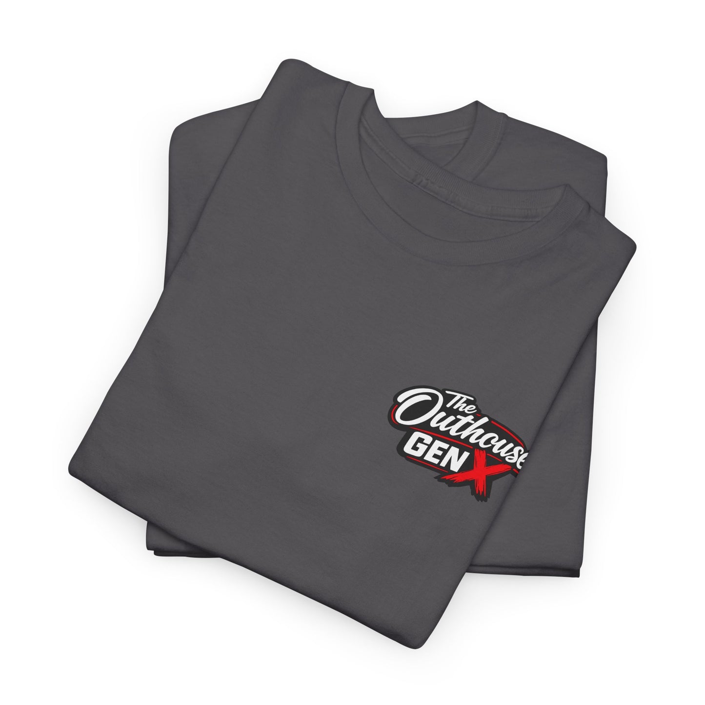 The Outhouse Gen X Tee — Retro Campfire Nostalgia Graphic T-Shirt