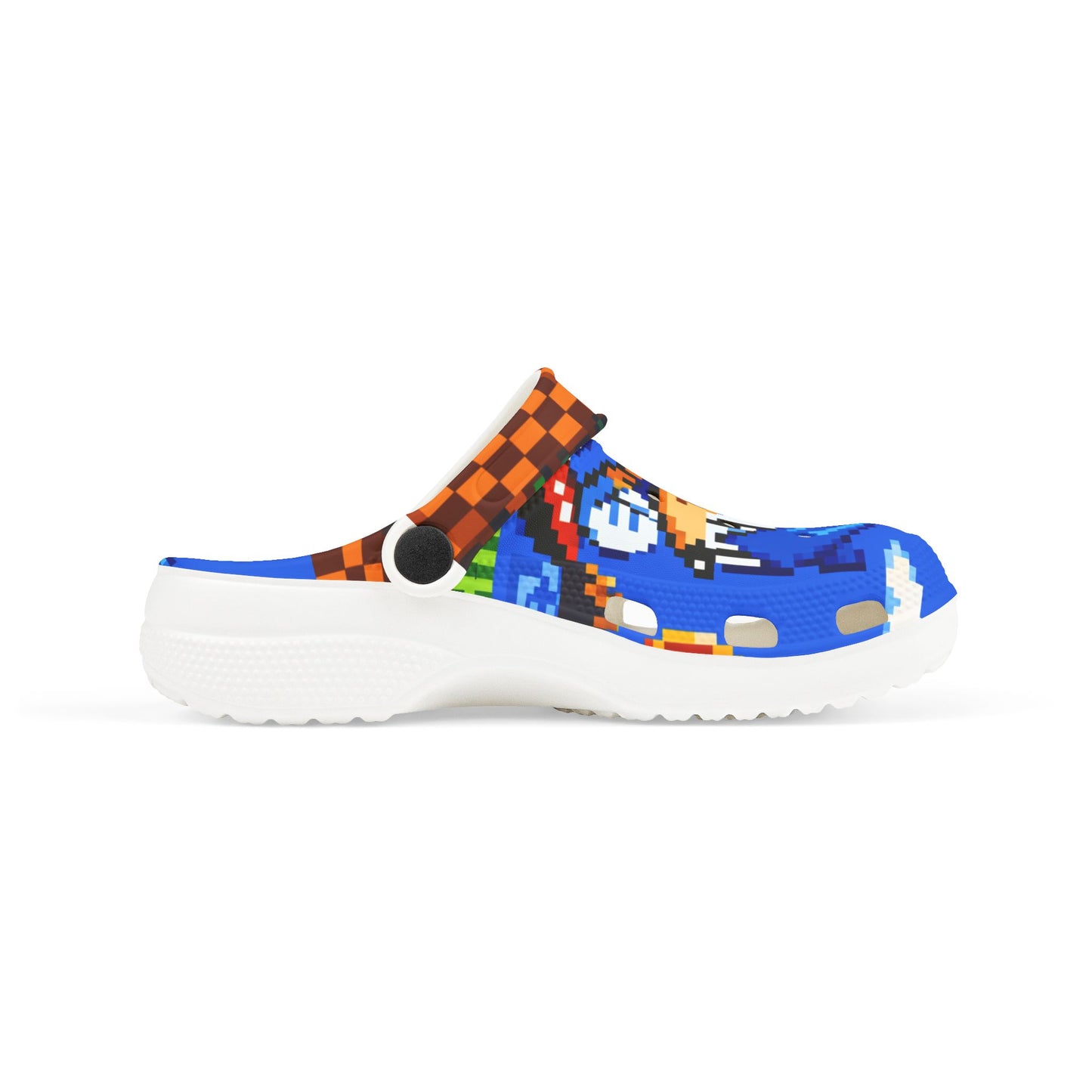 Sonic Pixel Kids Clogs - Blue Retro Gaming EVA Foam Shoes