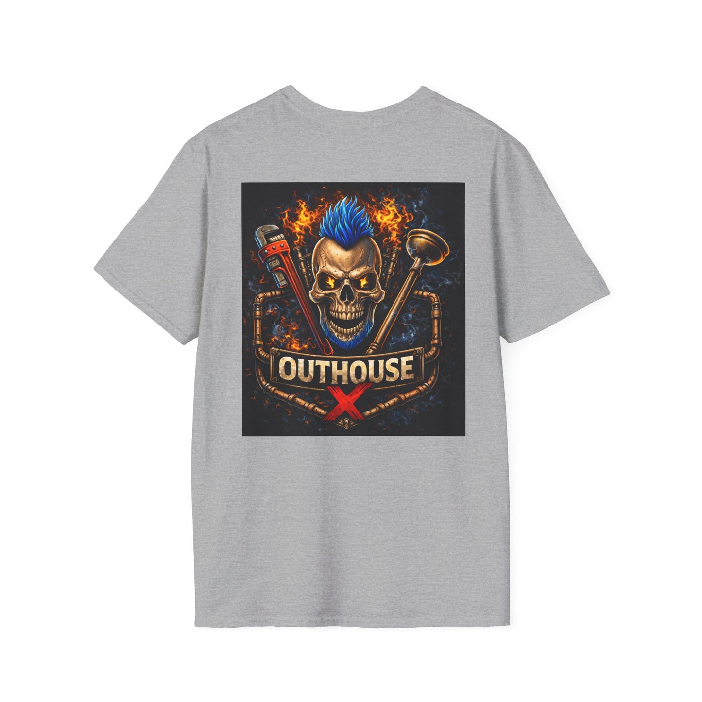 Outhouse X Skull Plumbing T-Shirt