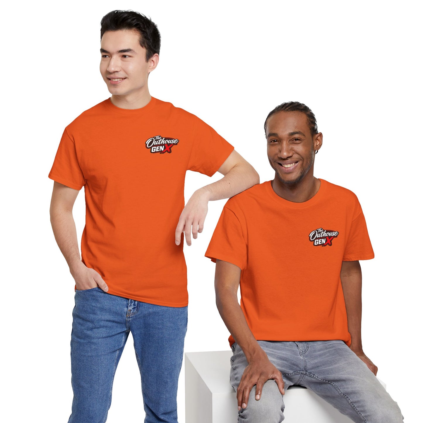 The Outhouse Gen X Tee — Retro Campfire Nostalgia Graphic T-Shirt