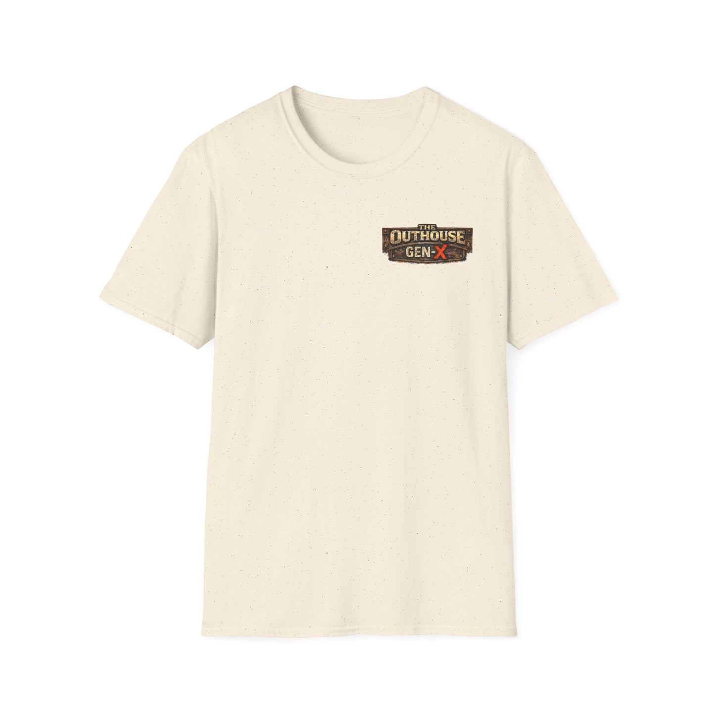 Outhouse Salute T-Shirt — Rustic Hand Gesture Graphic Tee