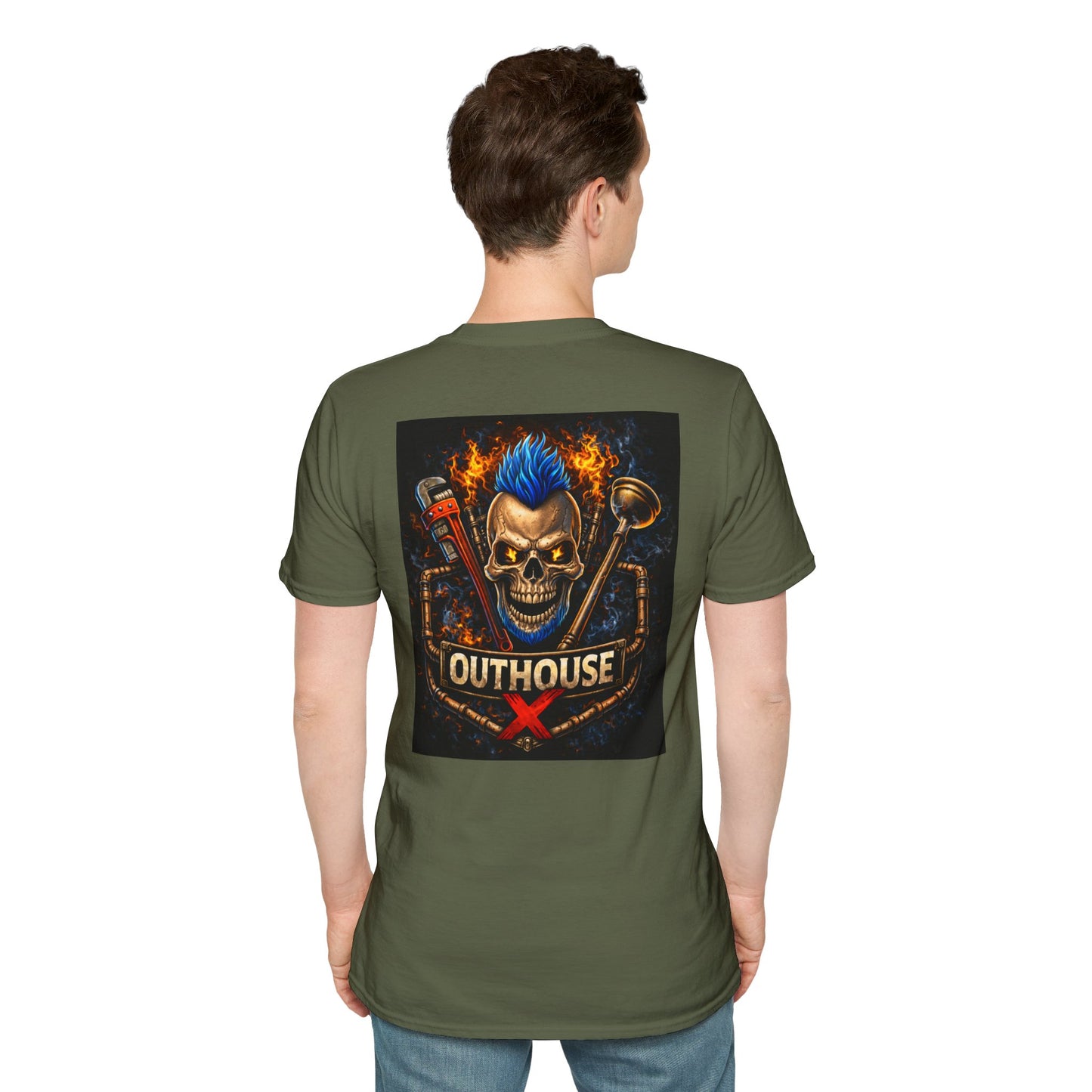 Outhouse X Skull Plumbing T-Shirt