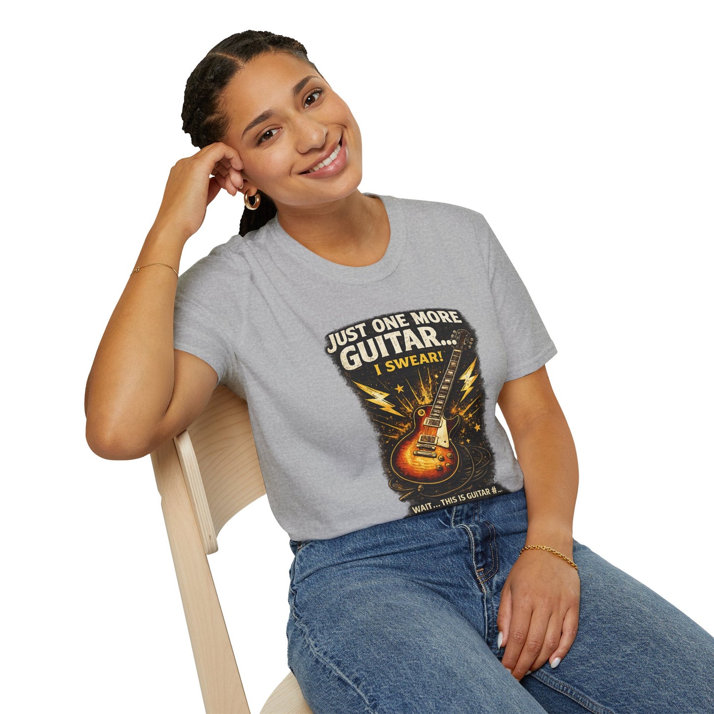 Guitar Lover T‑Shirt — "Just One More Guitar, I Lost Count" Retro Electric Guitar Tee