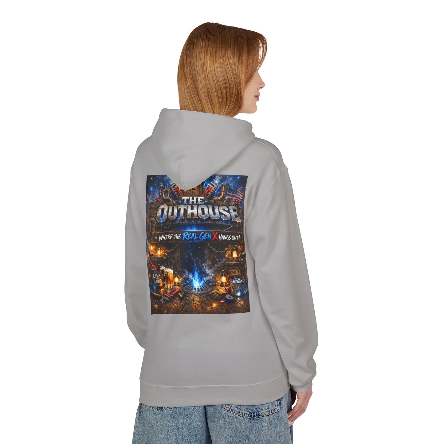 Hoodie — "The Outhouse" Fantasy Gaming Crew Pullover