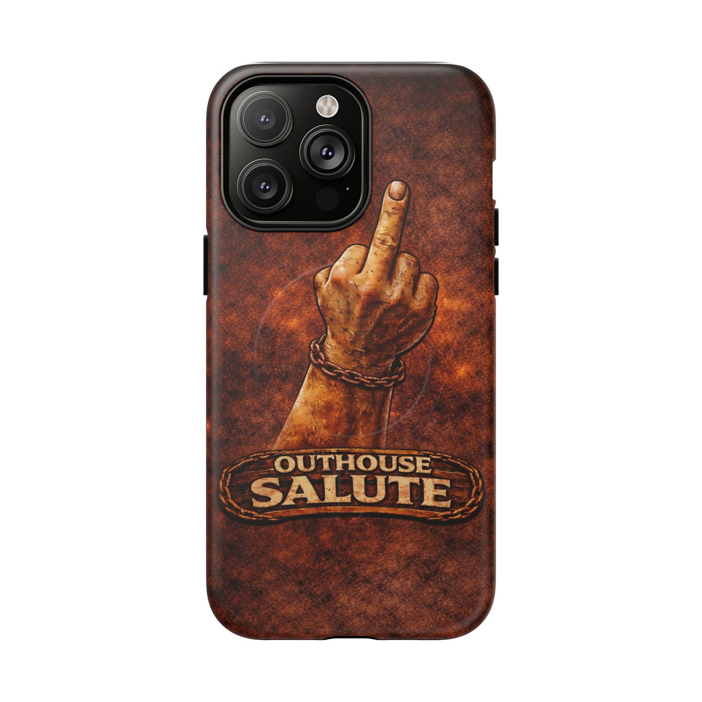 Outhouse Salute Matte Phone Case — Rugged, Weathered Protective Phone Case