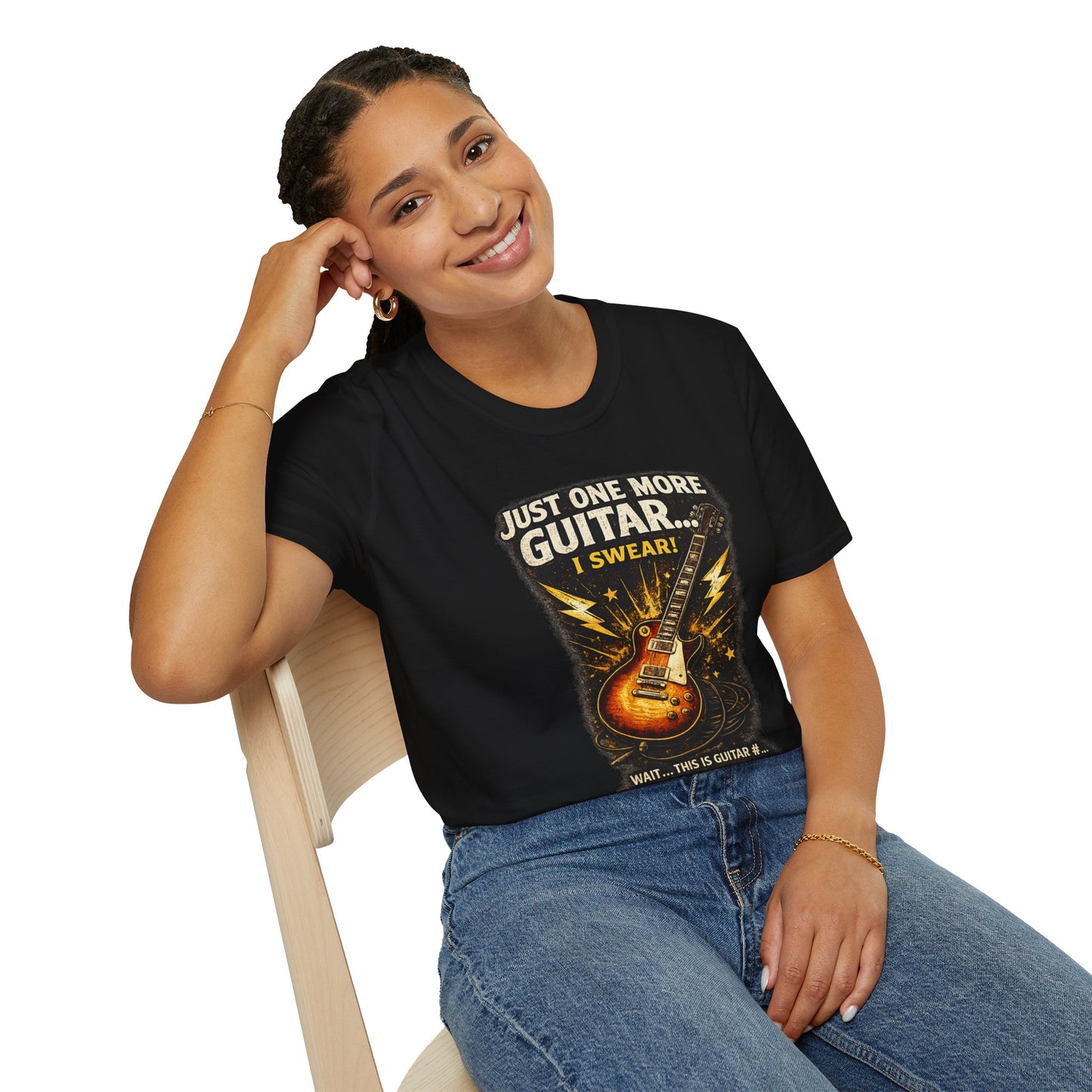 Guitar Lover T‑Shirt — "Just One More Guitar, I Lost Count" Retro Electric Guitar Tee