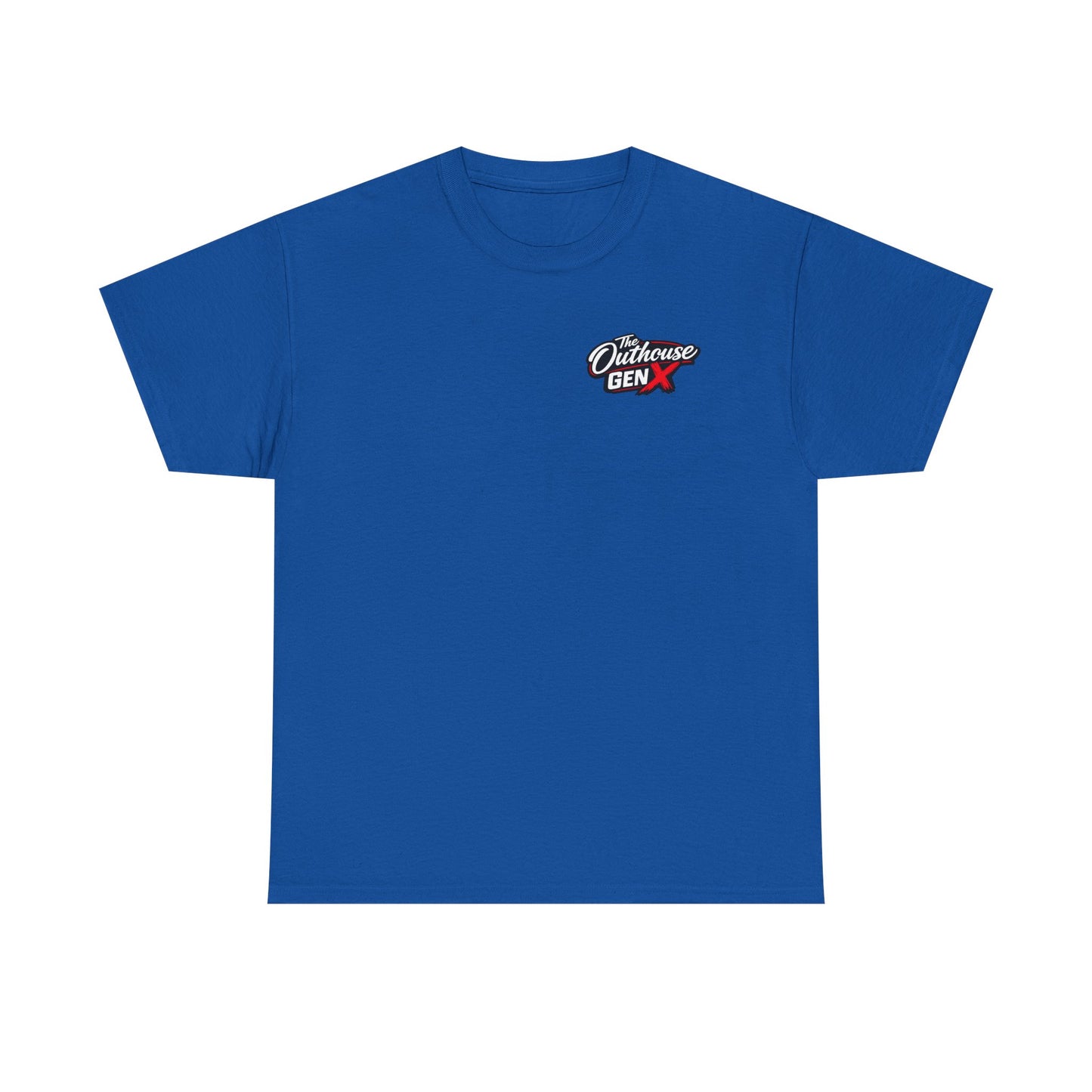 The Outhouse Gen X Tee — Retro Campfire Nostalgia Graphic T-Shirt