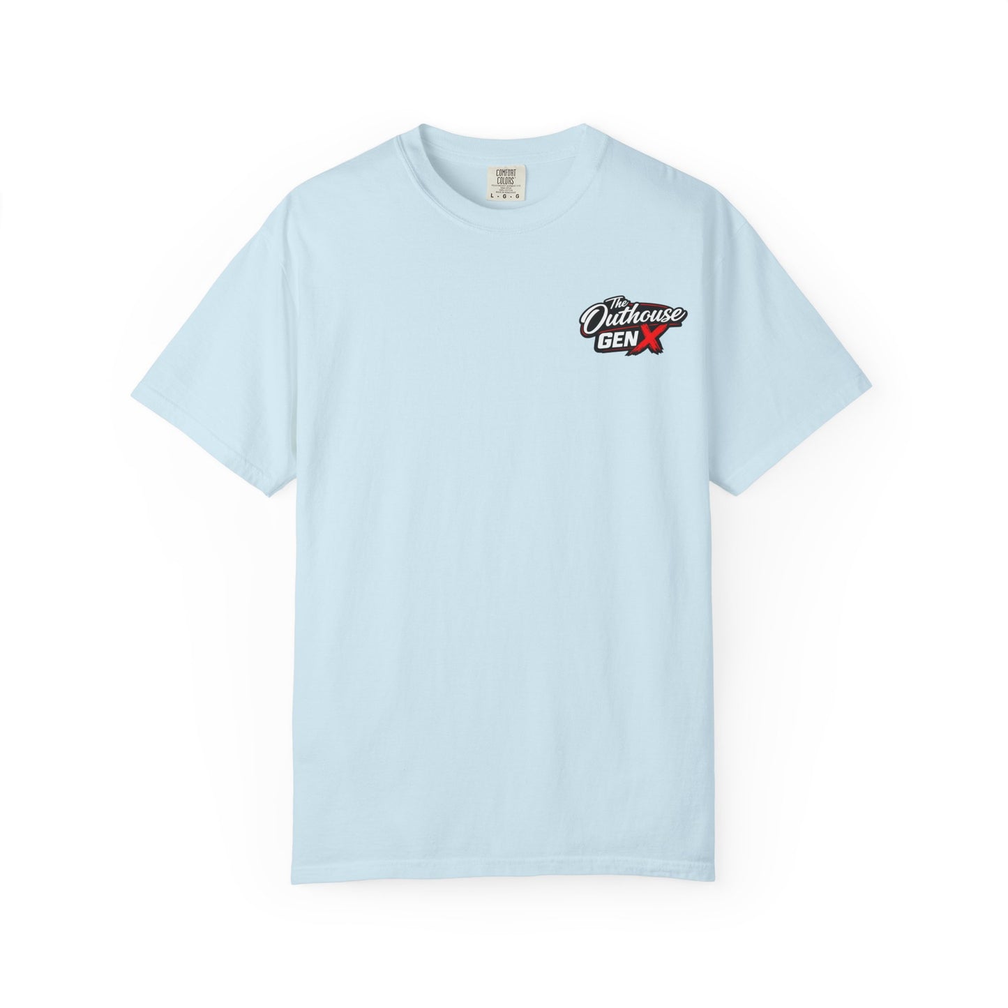 Outhouse Gen X Graphic T-Shirt — Vintage Campfire Adventure Back Print