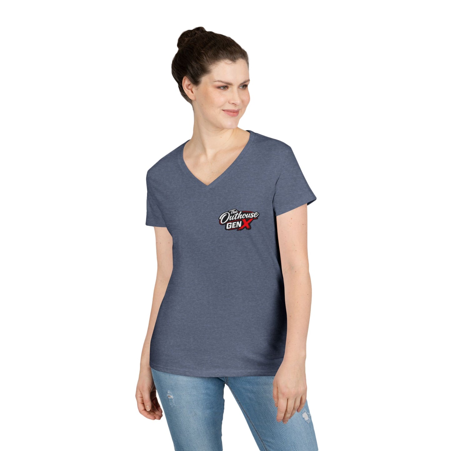 Gen X 'Raised on Hose Water' Ladies' V-Neck T-Shirt