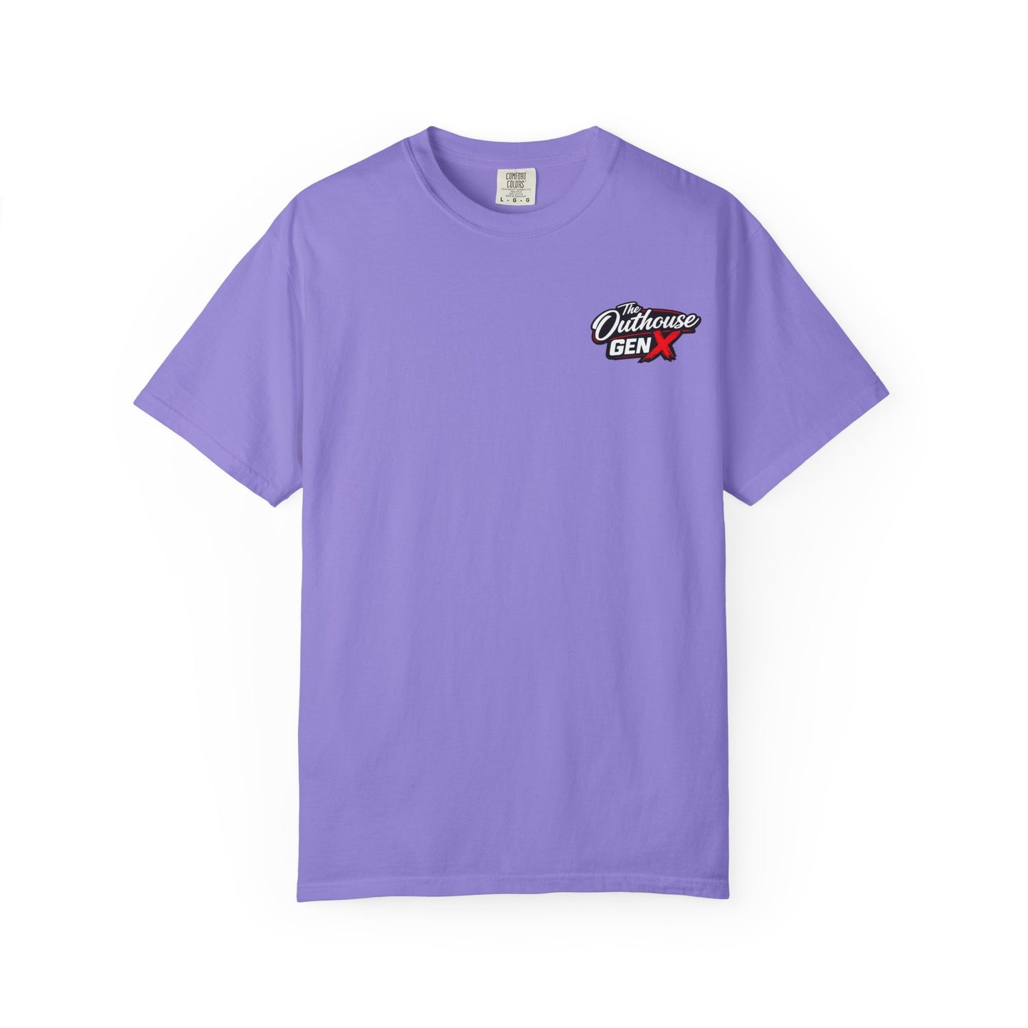 Outhouse Gen X Graphic T-Shirt — Vintage Campfire Adventure Back Print