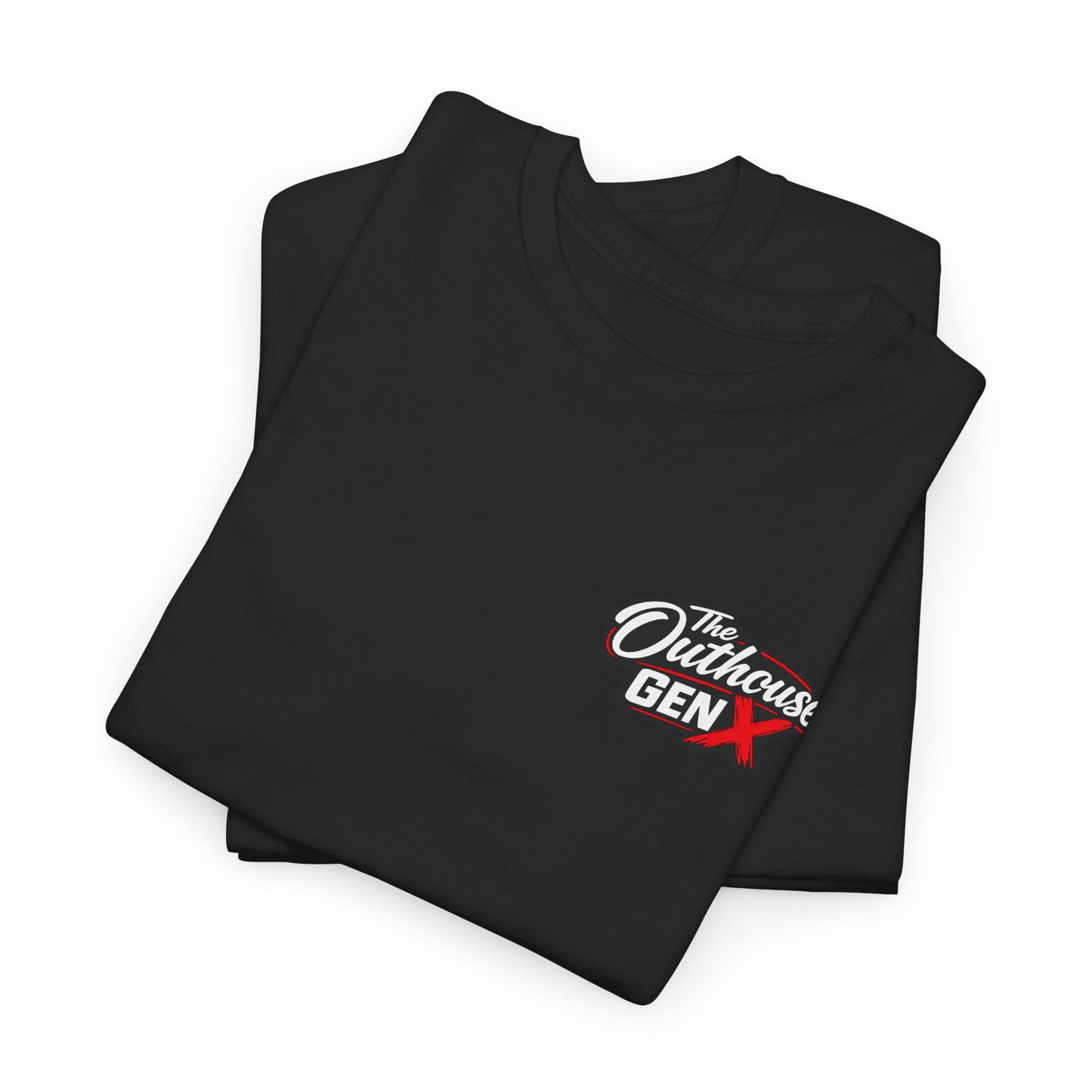 The Outhouse Gen X Tee — Retro Campfire Nostalgia Graphic T-Shirt