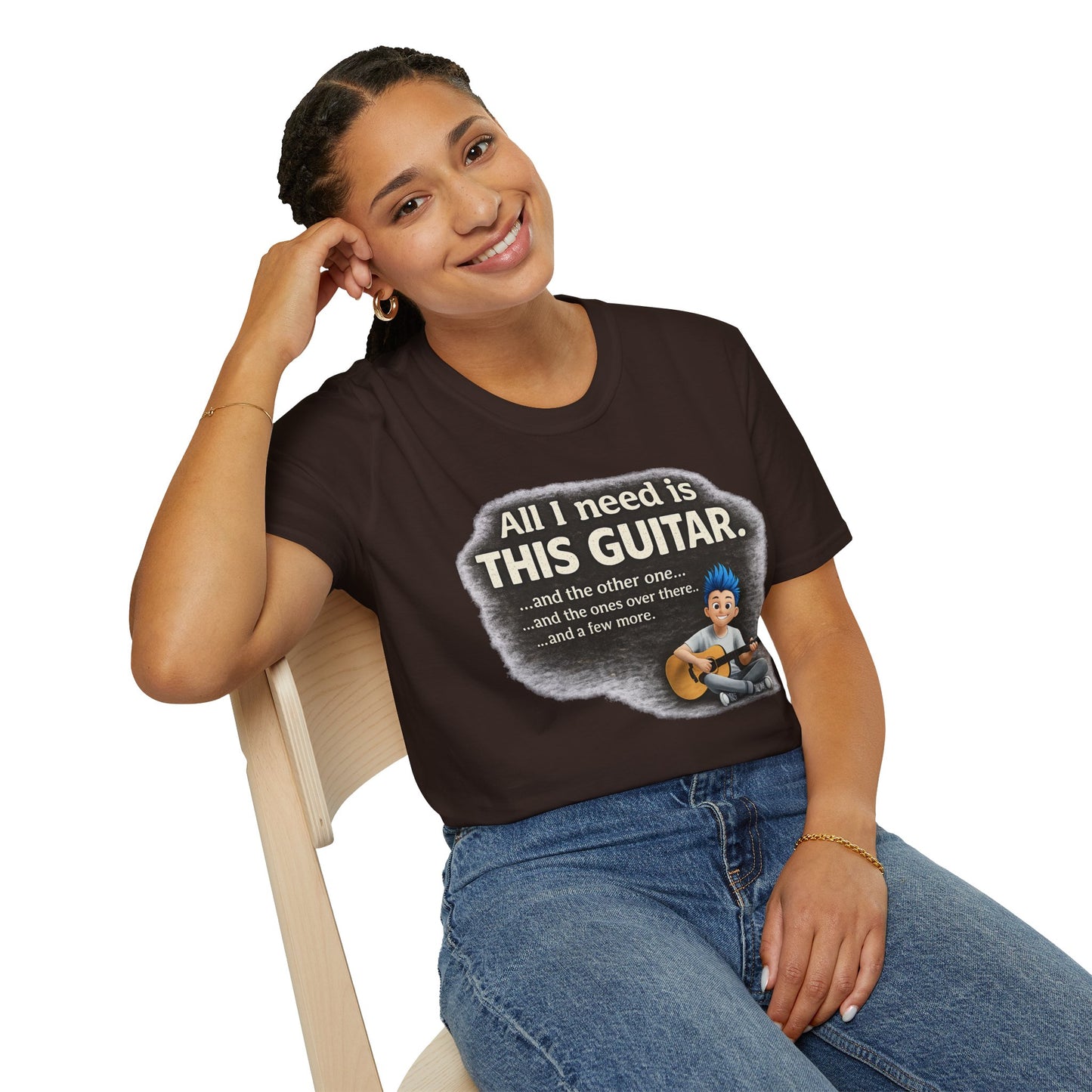 Guitar Lover T-Shirt — "All I Need Is This Guitar" Graphic Tee