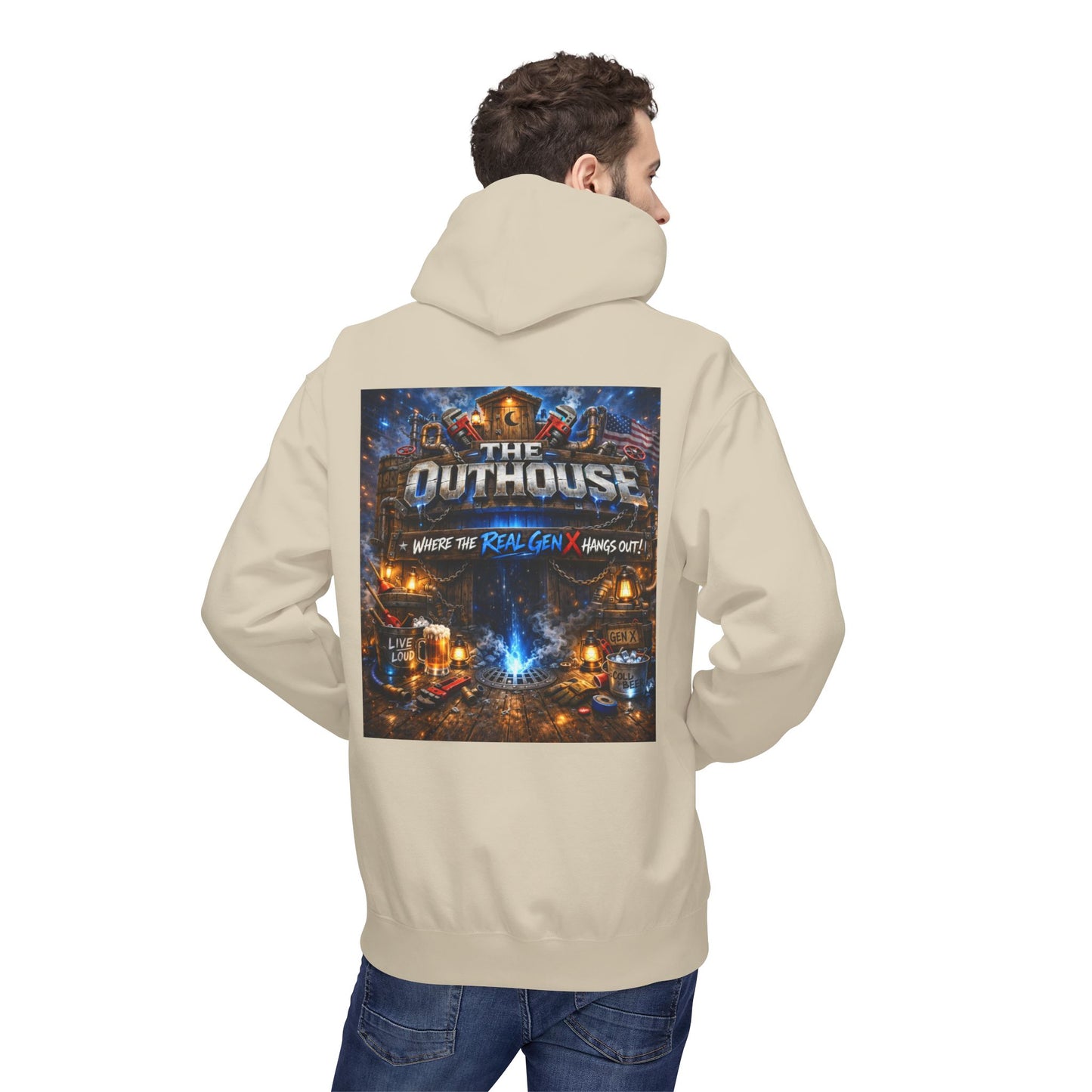 Hoodie — "The Outhouse" Fantasy Gaming Crew Pullover