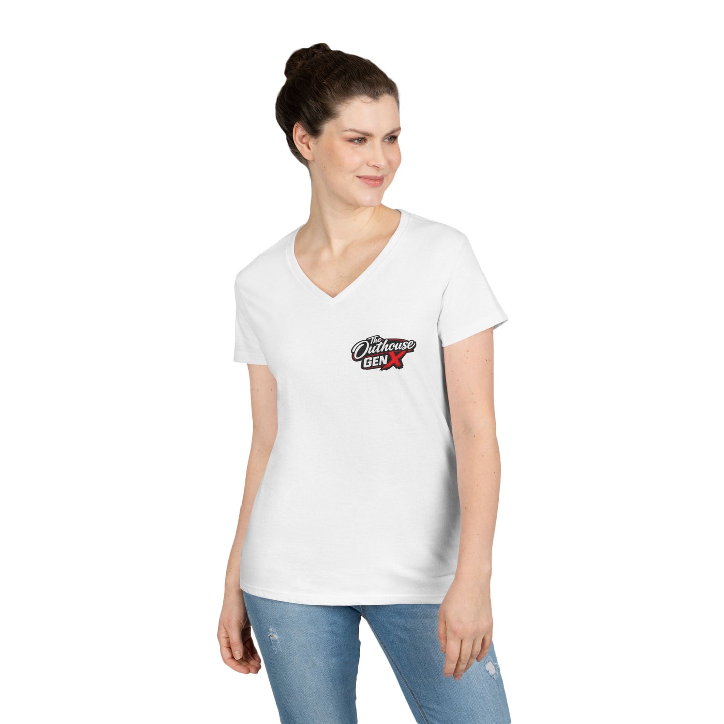 Gen X 'Raised on Hose Water' Ladies' V-Neck T-Shirt