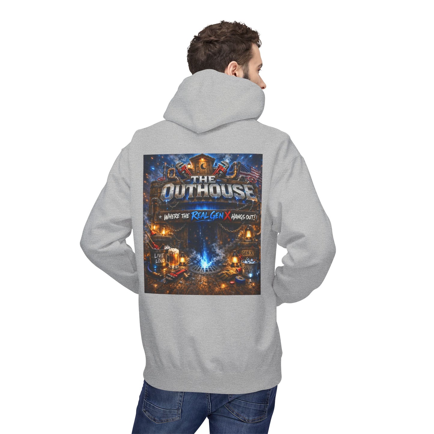 Hoodie — "The Outhouse" Fantasy Gaming Crew Pullover