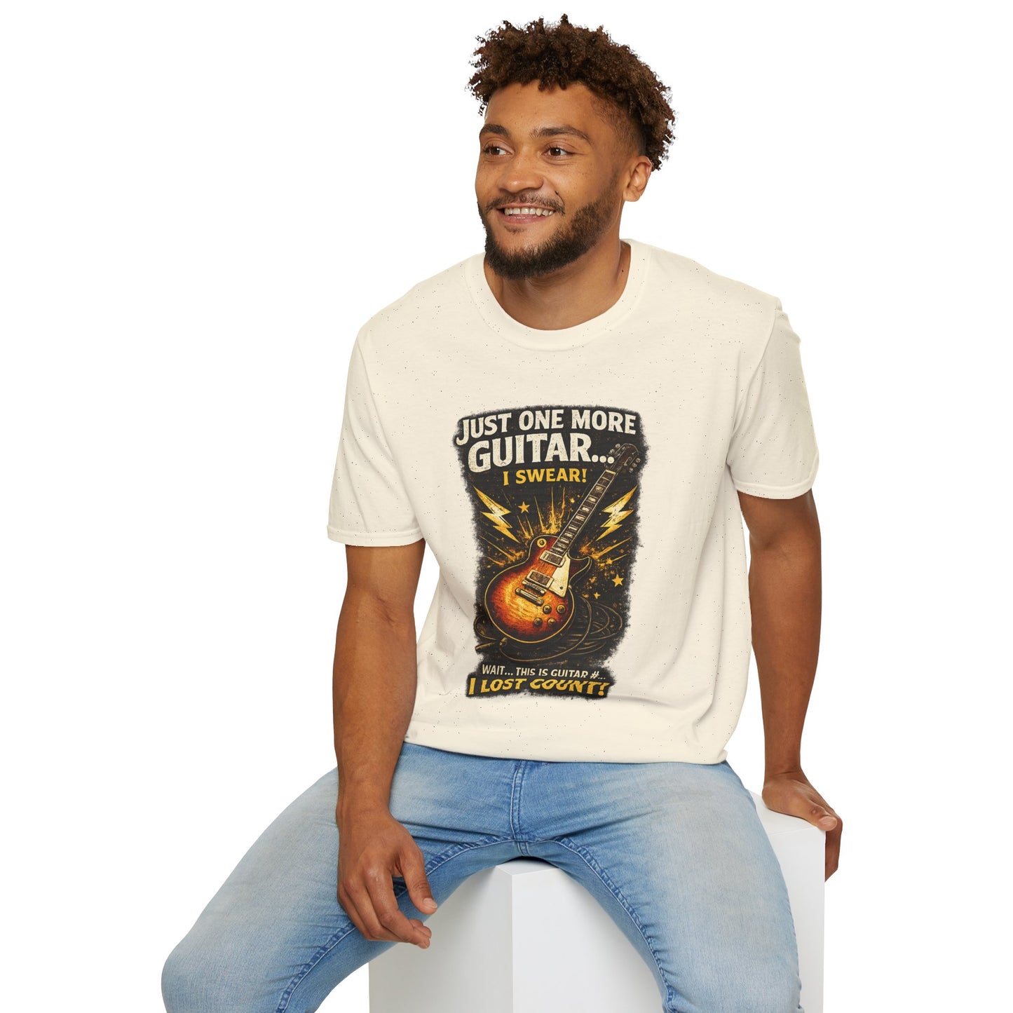 Guitar Lover T‑Shirt — "Just One More Guitar, I Lost Count" Retro Electric Guitar Tee