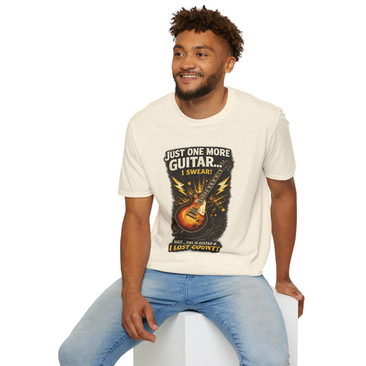 Guitar Lover T‑Shirt — "Just One More Guitar, I Lost Count" Retro Electric Guitar Tee