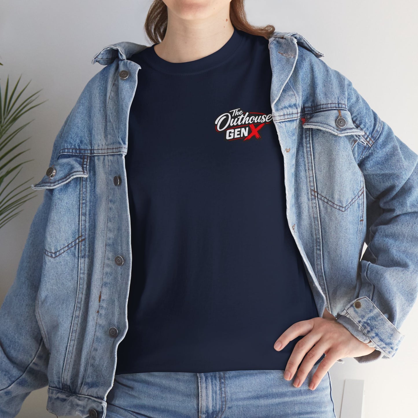 The Outhouse Gen X Tee — Retro Campfire Nostalgia Graphic T-Shirt