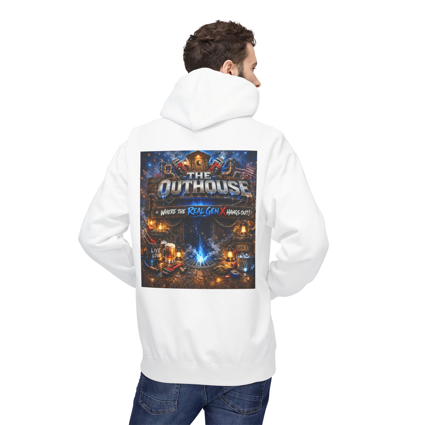 Hoodie — "The Outhouse" Fantasy Gaming Crew Pullover