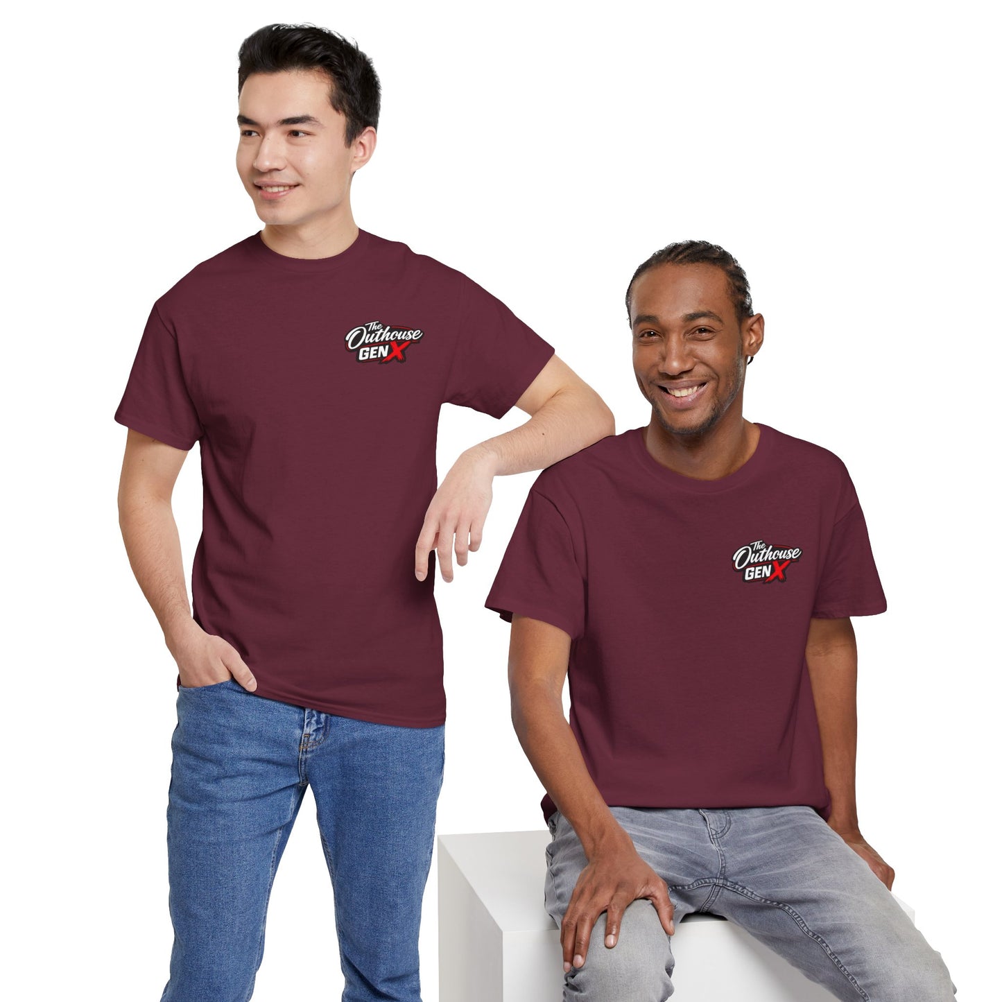 The Outhouse Gen X Tee — Retro Campfire Nostalgia Graphic T-Shirt