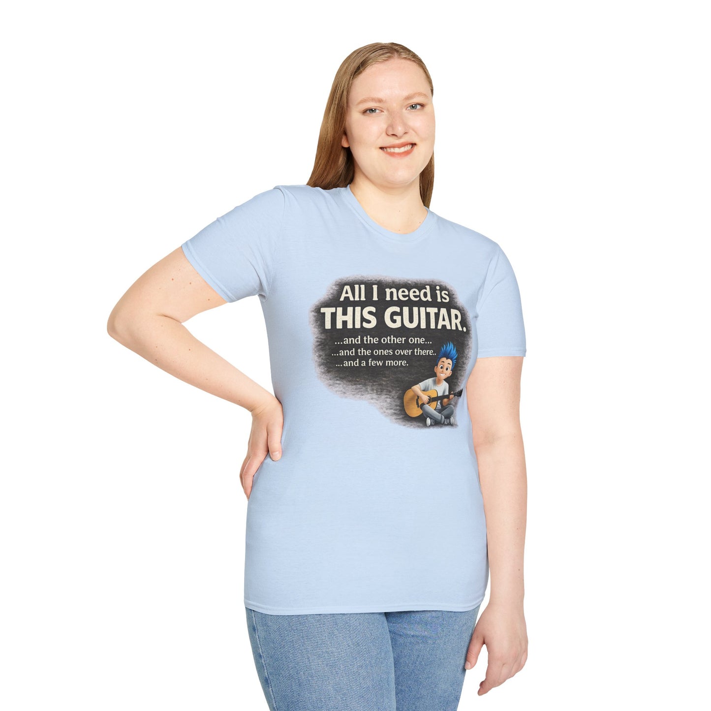 Guitar Lover T-Shirt — "All I Need Is This Guitar" Graphic Tee