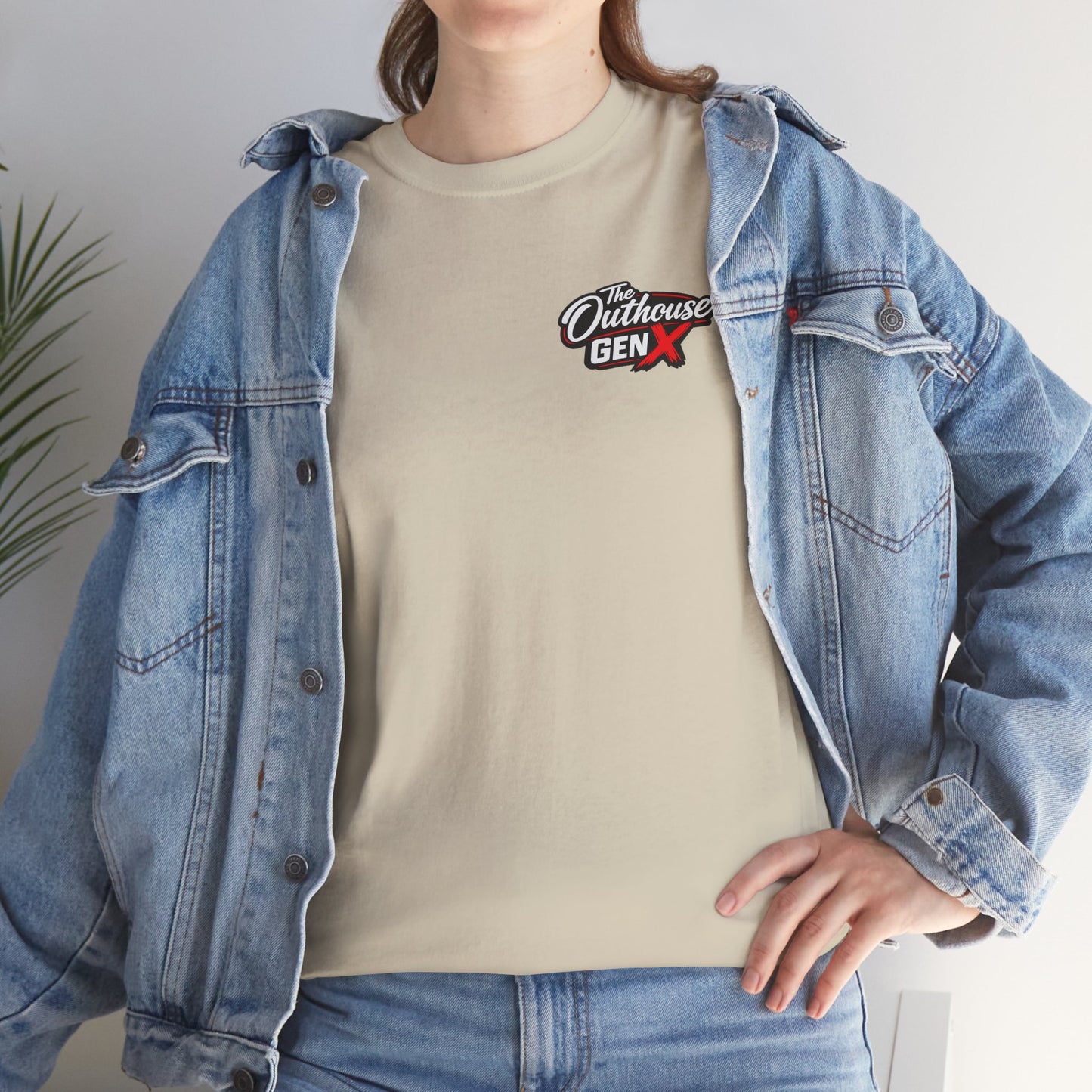 The Outhouse Gen X Tee — Retro Campfire Nostalgia Graphic T-Shirt