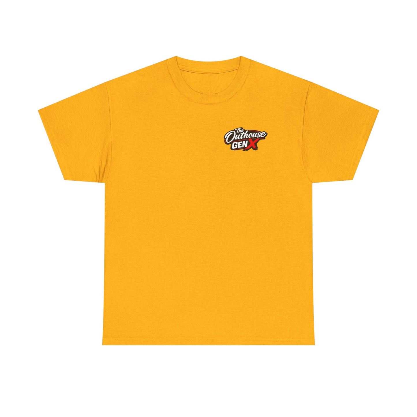 The Outhouse Gen X Tee — Retro Campfire Nostalgia Graphic T-Shirt