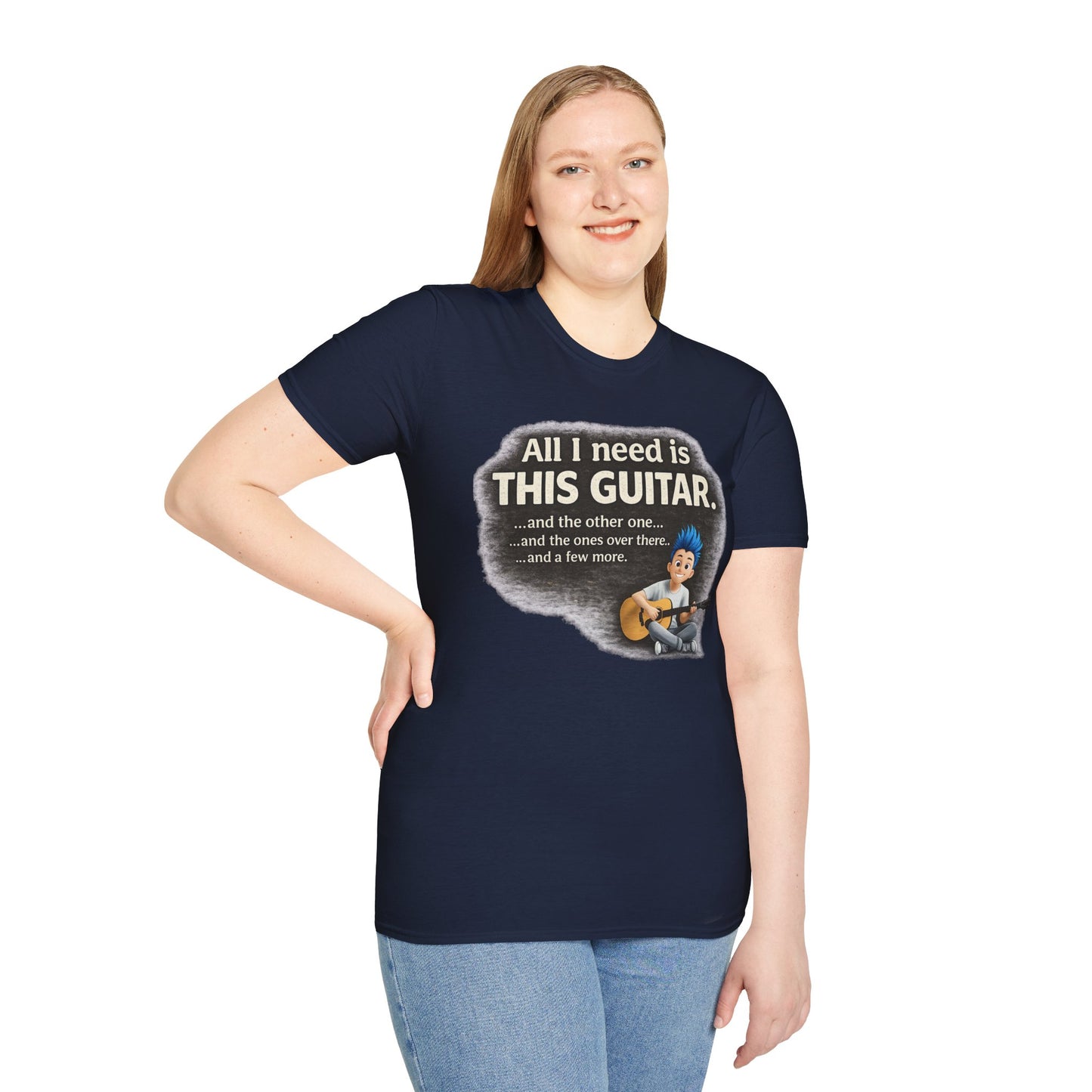 Guitar Lover T-Shirt — "All I Need Is This Guitar" Graphic Tee