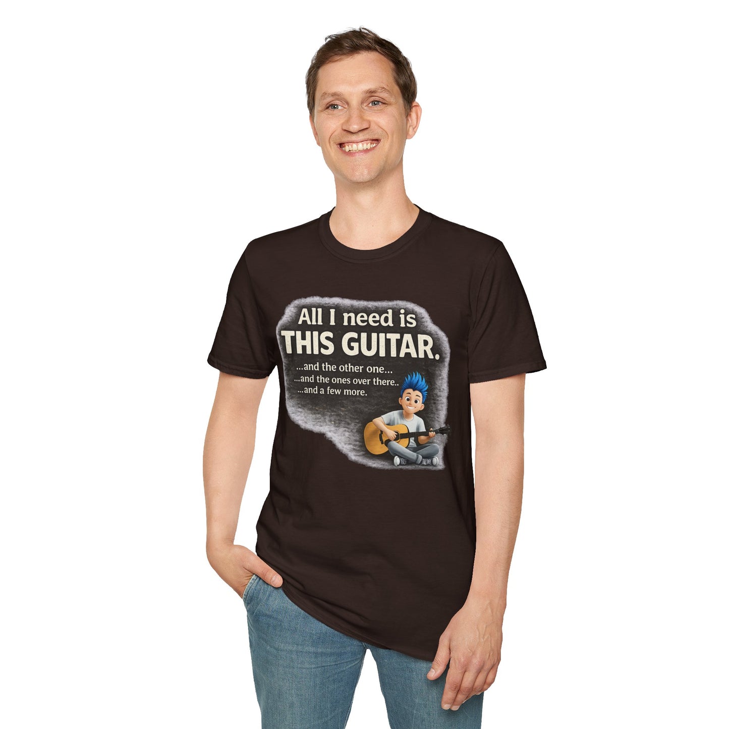 Guitar Lover T-Shirt — "All I Need Is This Guitar" Graphic Tee