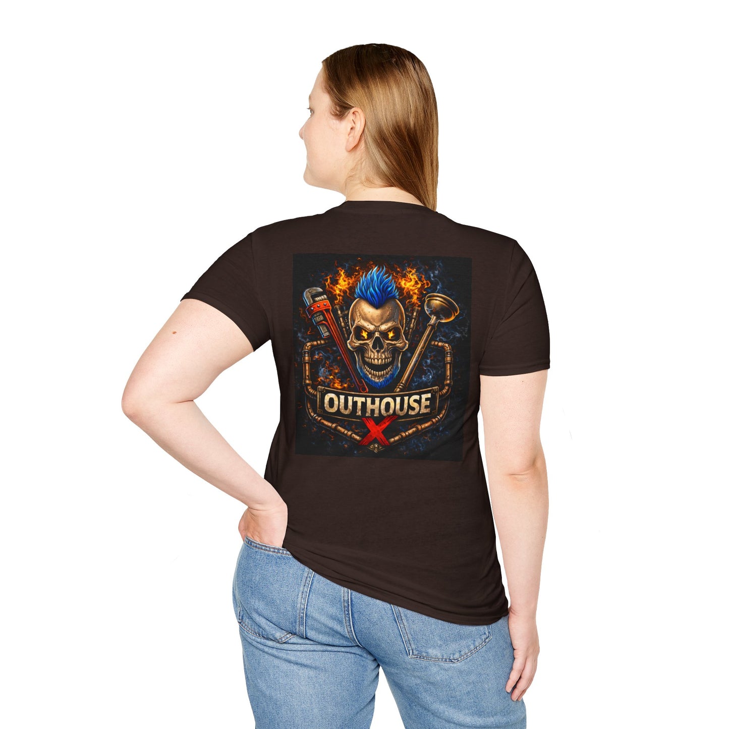 Outhouse X Skull Plumbing T-Shirt