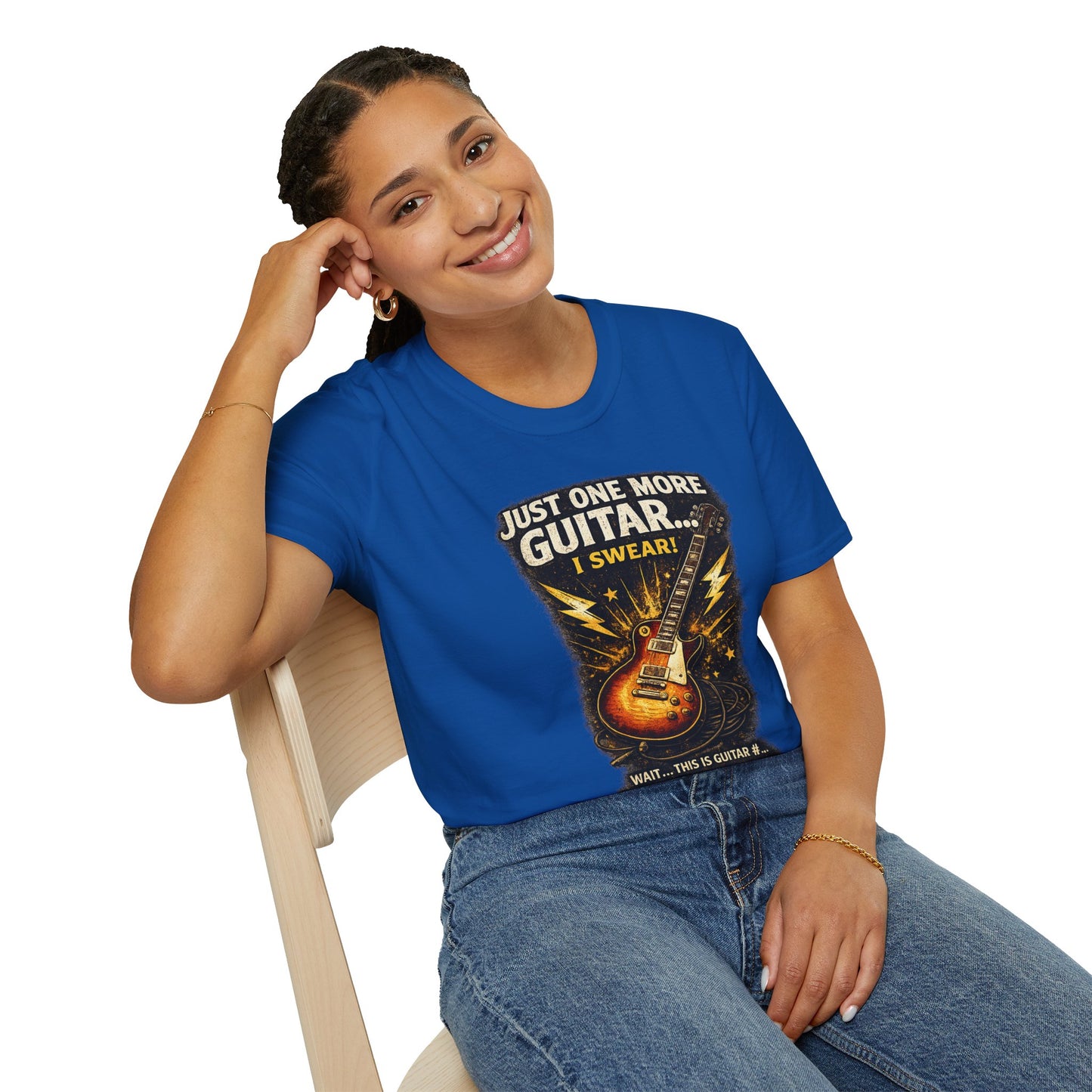 Guitar Lover T‑Shirt — "Just One More Guitar, I Lost Count" Retro Electric Guitar Tee