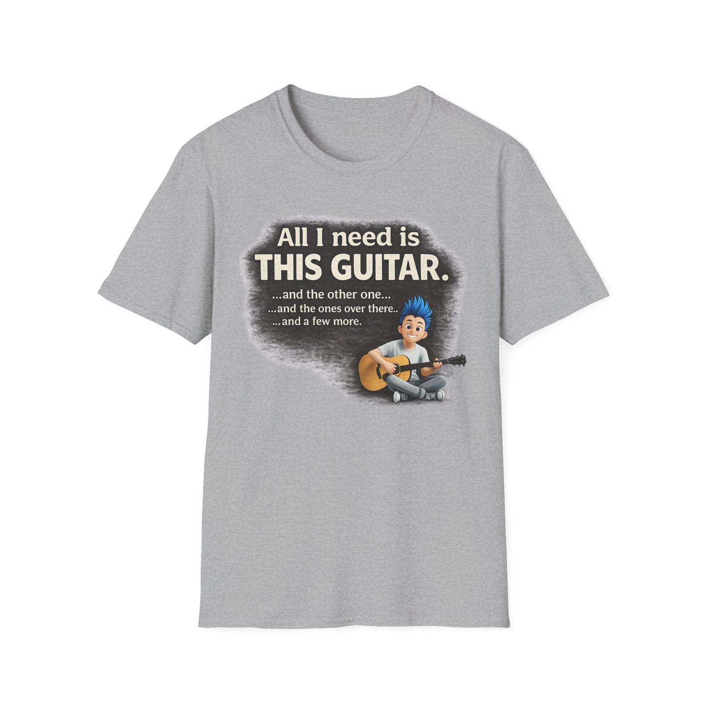 Guitar Lover T-Shirt — "All I Need Is This Guitar" Graphic Tee
