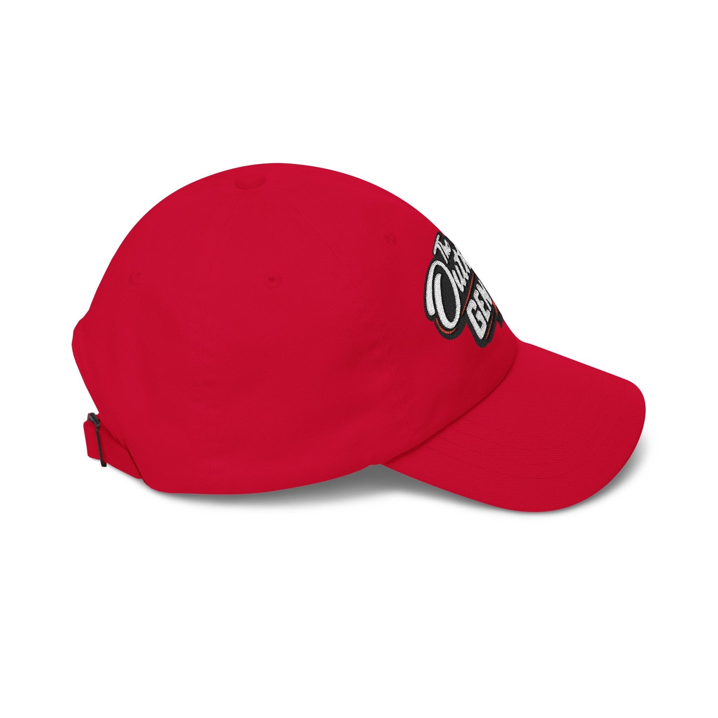 Outhouse Gen‑X Dad Cap — Bold Red X Logo Hat