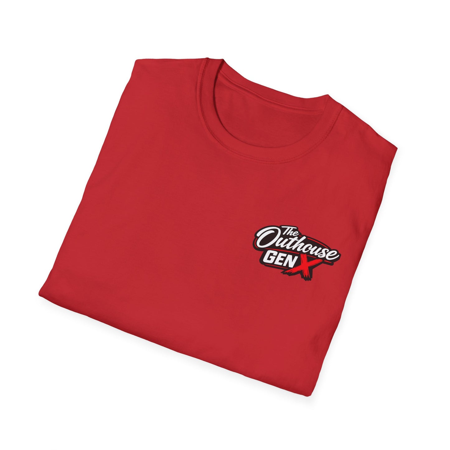 Raised Outside Outhouse Tee — Gen X Retro Outdoor Humor T-Shirt