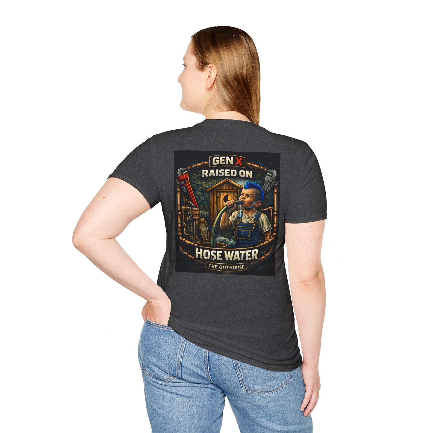 Gen X Hose Water T-Shirt — "Raised on Hose Water" Retro Firehouse Tee