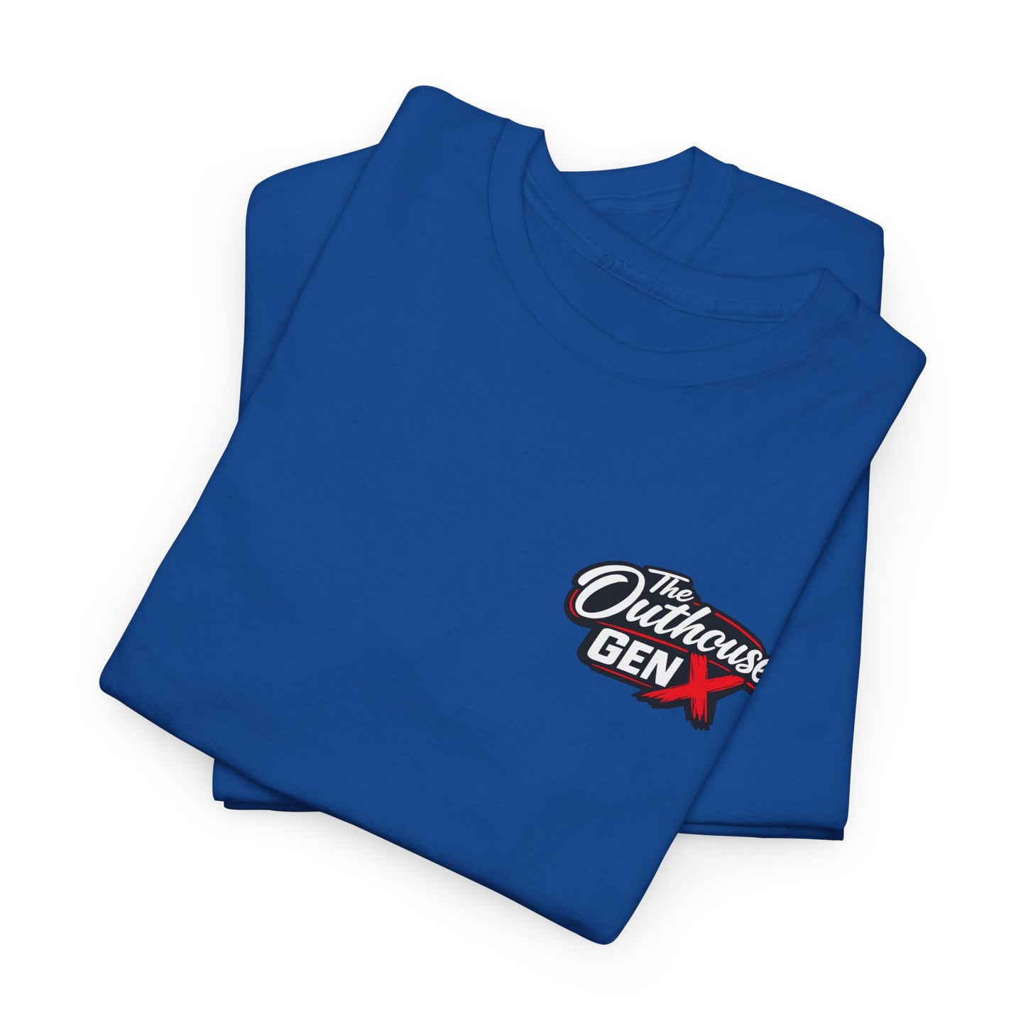 The Outhouse Gen X Tee — Retro Campfire Nostalgia Graphic T-Shirt