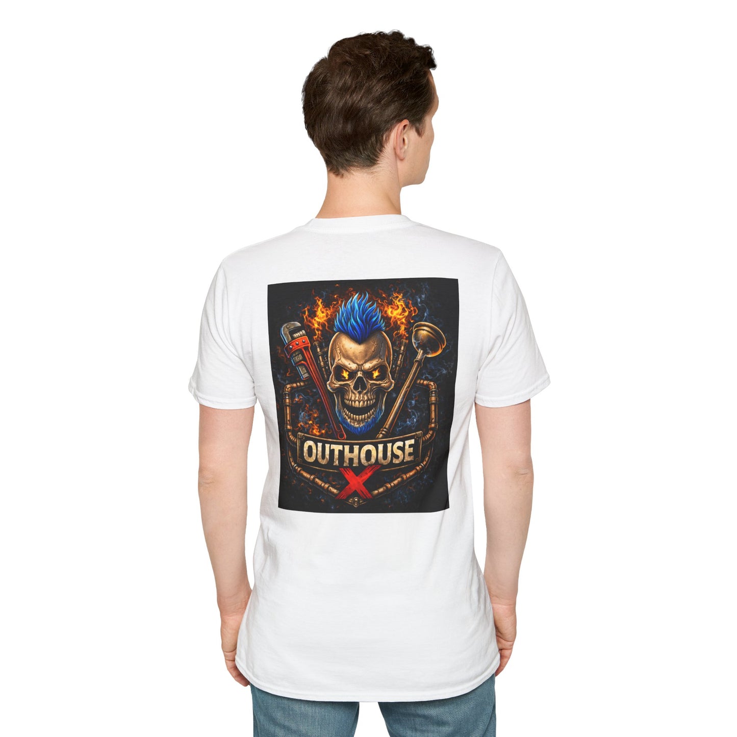 Outhouse X Skull Plumbing T-Shirt