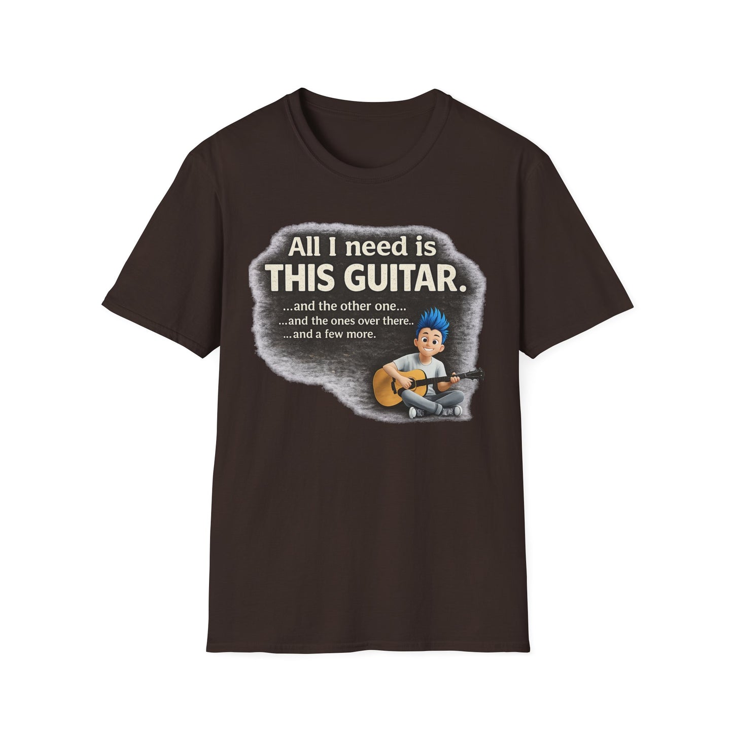 Guitar Lover T-Shirt — "All I Need Is This Guitar" Graphic Tee