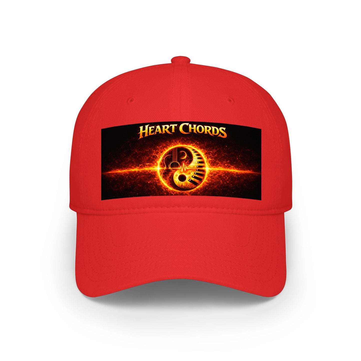Heart Chords Baseball Cap — Fiery Yin Yang Music Logo