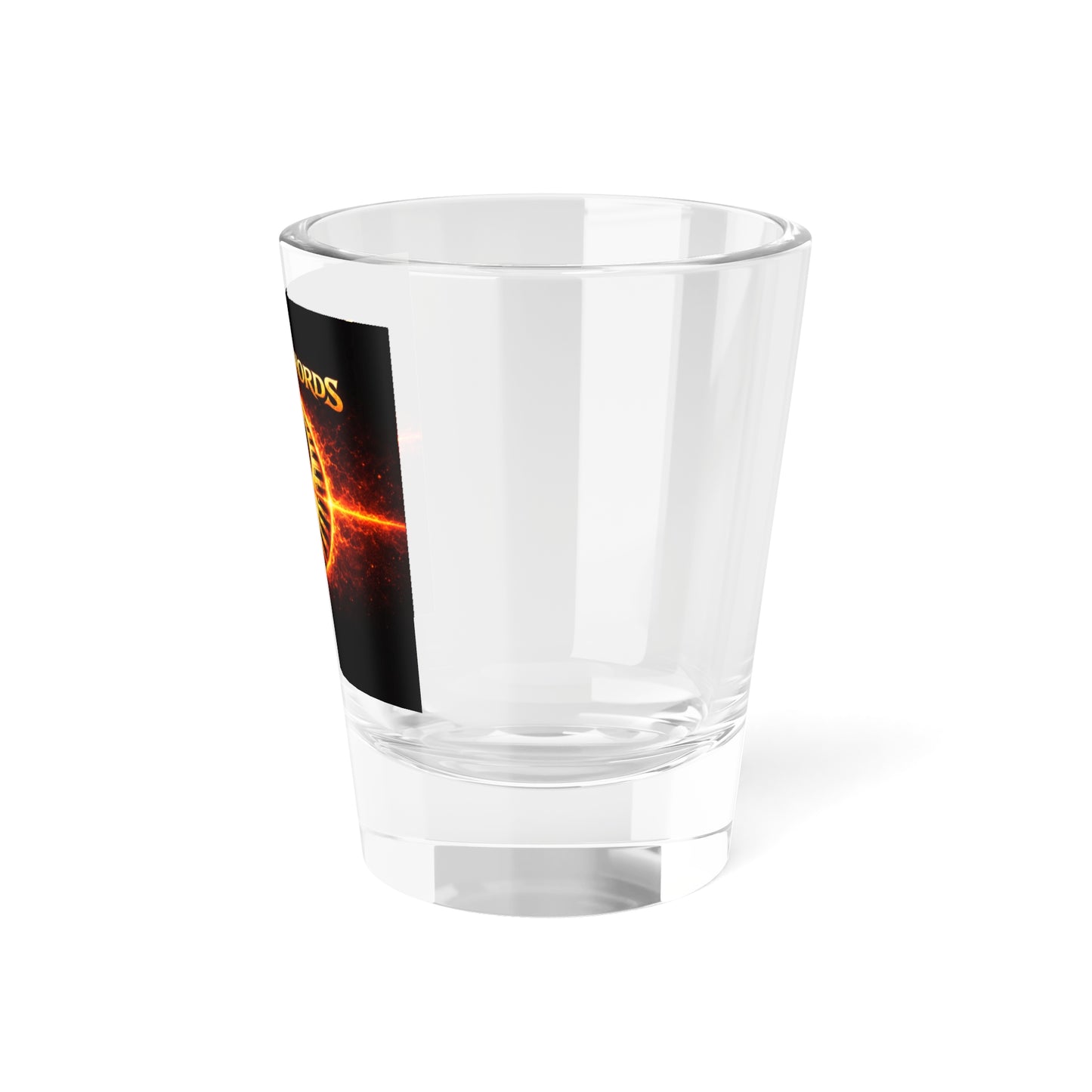 Heart Chords Fire Yin-Yang Shot Glass — 1.5oz Musician Gift