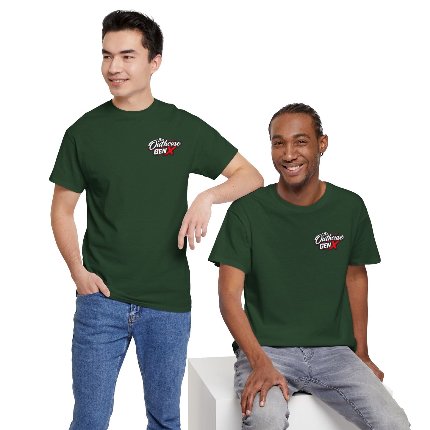 The Outhouse Gen X Tee — Retro Campfire Nostalgia Graphic T-Shirt