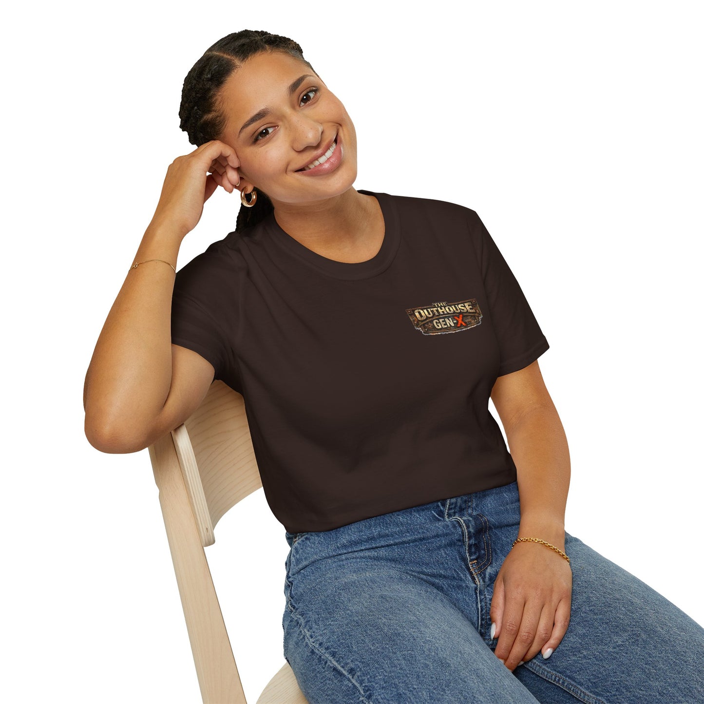 The Outhouse Cold Beer T-Shirt — Gen‑X Garage Hangout Graphic Tee