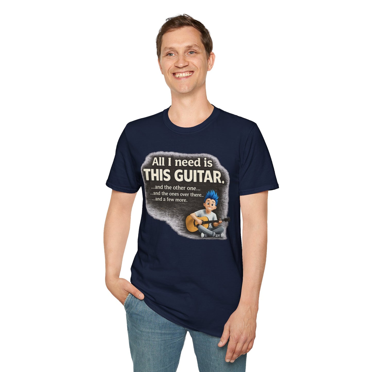 Guitar Lover T-Shirt — "All I Need Is This Guitar" Graphic Tee