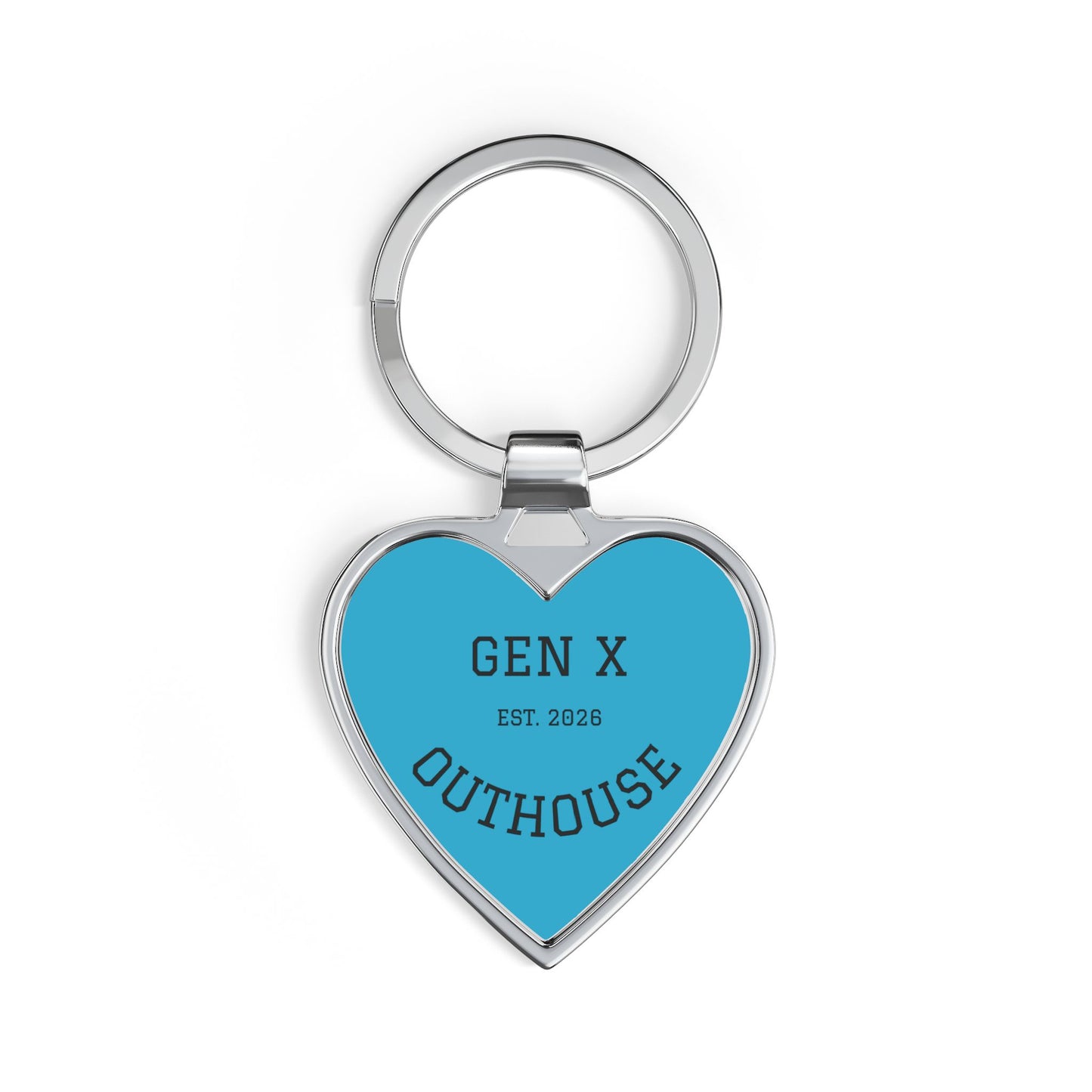 💥 OUTHOUSE GEN X HEART KEYCHAIN